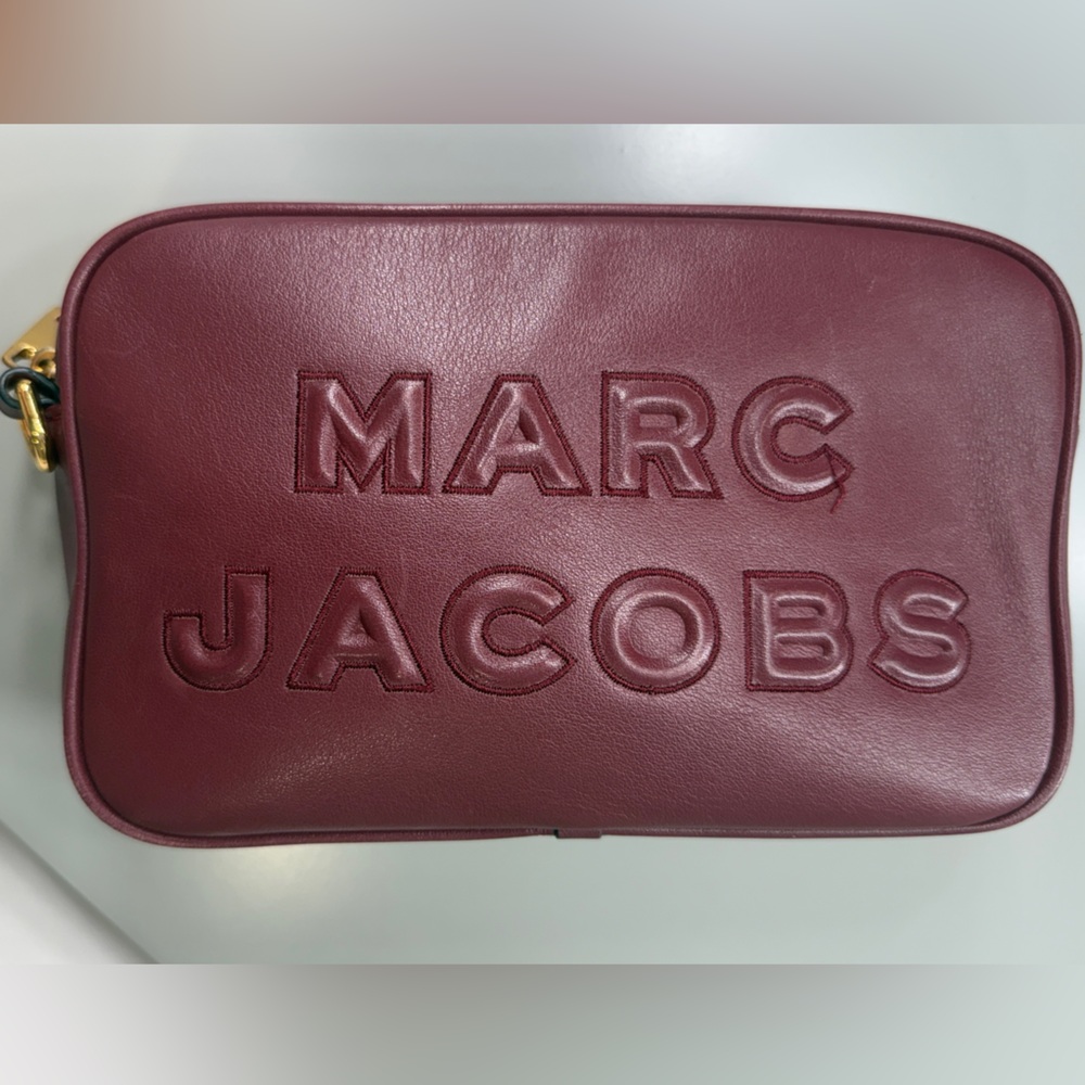 Marc Jacobs Burgundy Camera Bag with Wide Strap – Free Shipping